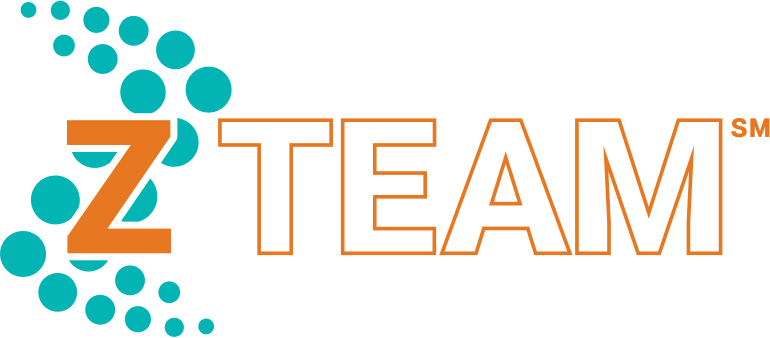 Z Team logo (an orange letter Z with blue spheres behind it and the wording 'Z Team' overlaid)
